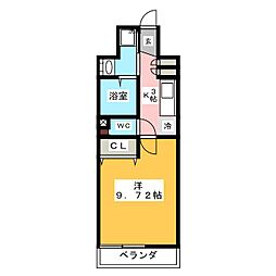 プロシード千代田 1Kの間取図画像