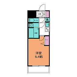 メイクス鶴舞2 1Kの間取図画像
