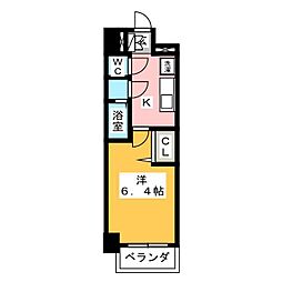 ファステート東別院シュプール 1Kの間取図画像