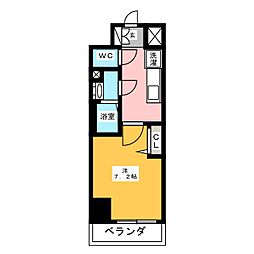 プレサンス久屋大通公園セラフィ 1Kの間取図画像