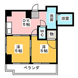 フジアーバンハイツ 2DKの間取図画像