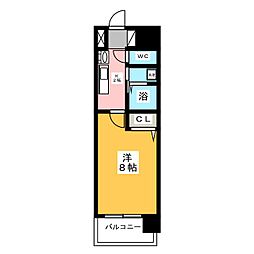 ArtizA上前津 1Kの間取図画像