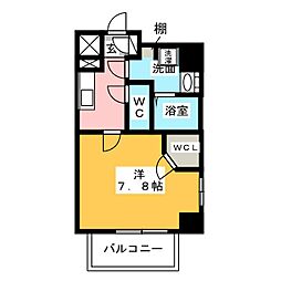 エスリード名古屋東別院 1Kの間取図画像