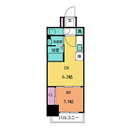 PONANT鶴舞公園 1DKの間取図画像