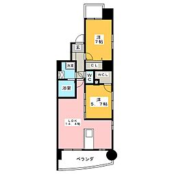 さくらヒルズフジミ 2LDKの間取図画像