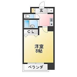 LUMINOUSTSURUMAKOEN 1Kの間取図画像