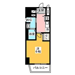 プレサンス鶴舞グリーンパーク 1Kの間取図画像