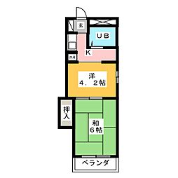 ジョイフル鶴舞 2Kの間取図画像