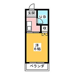 メゾン・ド・ルワージュ 1Kの間取図画像
