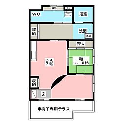 CORE 2DKの間取図画像