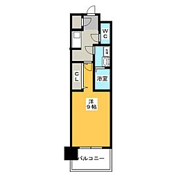 名古屋市営東山線 本郷駅 徒歩1分の賃貸マンション 2階1Kの間取り