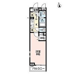 ClairPinetree 1Kの間取図画像