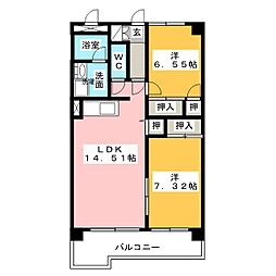 Y'sハウス2 2LDKの間取図画像