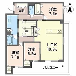 リーベン メーア 3LDKの間取図画像