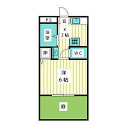 ジュネス社が丘 1Kの間取図画像