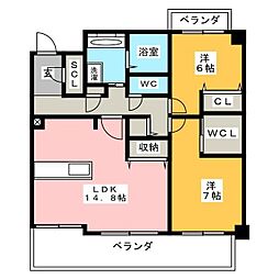 TORTEGRANDE 2LDKの間取図画像