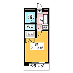 サンアップロイヤルガーデンパート1 1Kの間取図画像