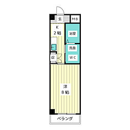 SpaceT 1Kの間取図画像