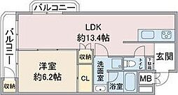 KouryuP&AHouse 1LDKの間取図画像