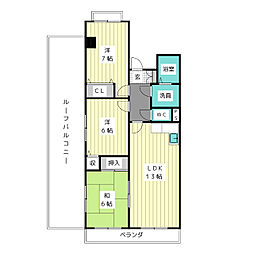 サクセス極楽 3LDKの間取図画像
