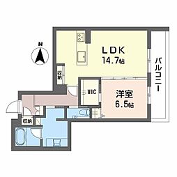ルジェンド 1LDKの間取図画像