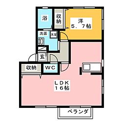 ソレジオビセン2 1LDKの間取図画像