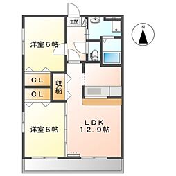 エクセレントN 2LDKの間取図画像