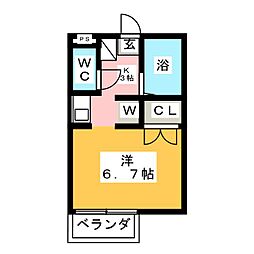 メゾン・ド・喜多山 ワンルームの間取図画像