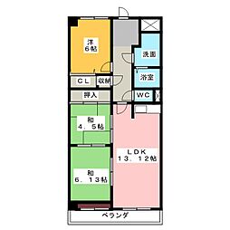 シティ・ライフ城下 3LDKの間取図画像