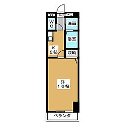 シャルマンMK 1Kの間取図画像