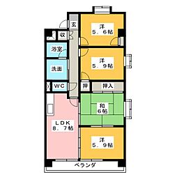 プラム・アネックス 4LDKの間取図画像
