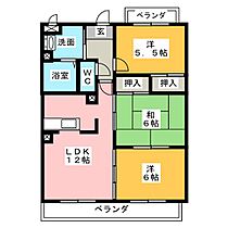 グリーンヒルズ　北館  ｜ 愛知県名古屋市緑区滝ノ水１丁目（賃貸マンション3LDK・2階・65.22㎡） その2