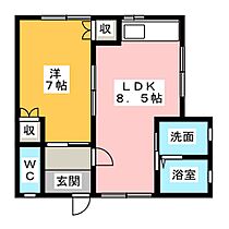 フラットK・T  ｜ 愛知県名古屋市緑区鳴海町字柳長（賃貸アパート1DK・1階・35.45㎡） その2