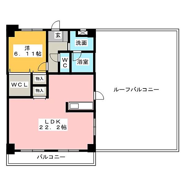 ヴィラ・ヴェール ｜愛知県名古屋市緑区古鳴海１丁目(賃貸マンション1LDK・6階・63.17㎡)の写真 その2