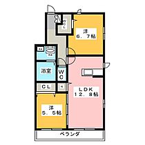 ラ・リーネスW  ｜ 愛知県名古屋市緑区桶狭間西（賃貸アパート2LDK・2階・60.83㎡） その2