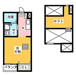 IVY ワンルームの間取図画像