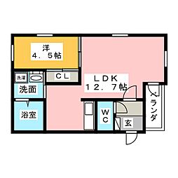 PROA 1LDKの間取図画像