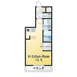 グランソレイユ有松 ワンルームの間取図画像