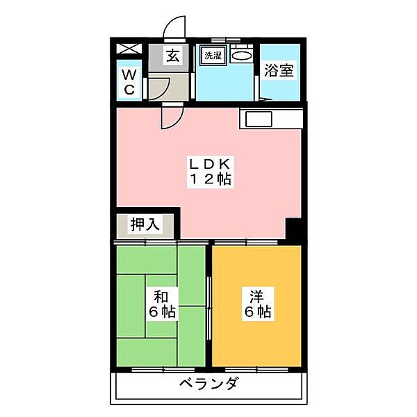 パストラル知多 ｜愛知県名古屋市港区知多１丁目(賃貸マンション2LDK・3階・50.30㎡)の写真 その2