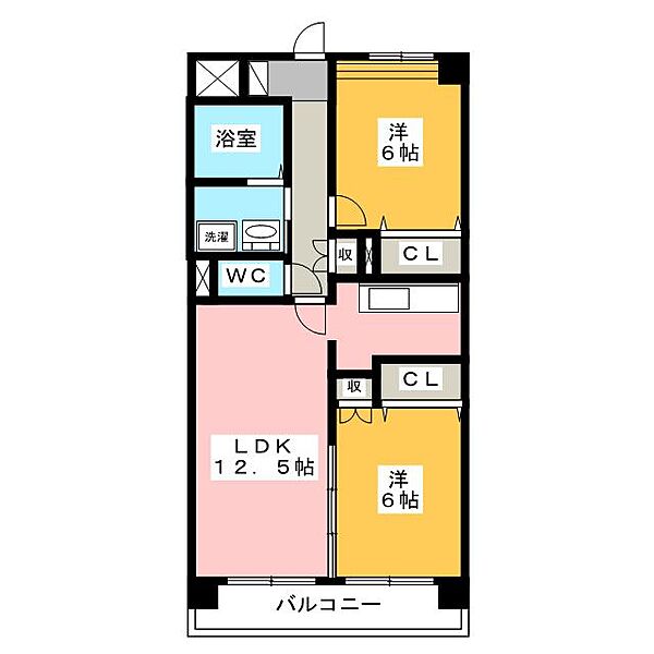 カーサ　クラロ ｜愛知県名古屋市港区甚兵衛通２丁目(賃貸マンション2LDK・3階・56.24㎡)の写真 その2