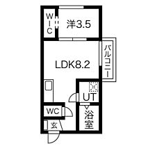 プリシェール港陽 301 ｜ 愛知県名古屋市港区港陽１丁目519（賃貸アパート1LDK・3階・30.29㎡） その2