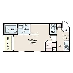 Calm東海通 3階1Kの間取り