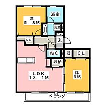 サニープレイス十一屋　Ｆ棟  ｜ 愛知県名古屋市港区十一屋２丁目（賃貸アパート2LDK・1階・58.56㎡） その2