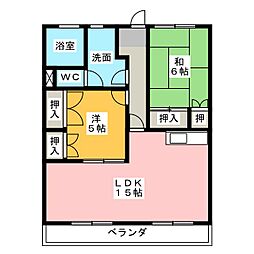 アーバンハイツ 2LDKの間取図画像