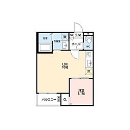GRANDBLUESHOHO2 1LDKの間取図画像