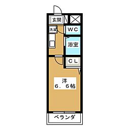 リノバス名港 1Kの間取図画像