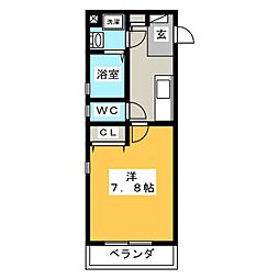 MIACASA名港 1Kの間取図画像