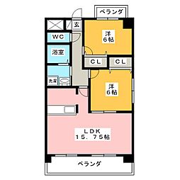 ボン・ヴォヤージュ 2LDKの間取図画像