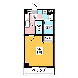ヤマトマンション春田野 1Kの間取図画像