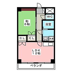 リヴェールチエ 1LDKの間取図画像